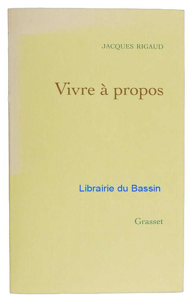 Livre moderne : Vivre à propos