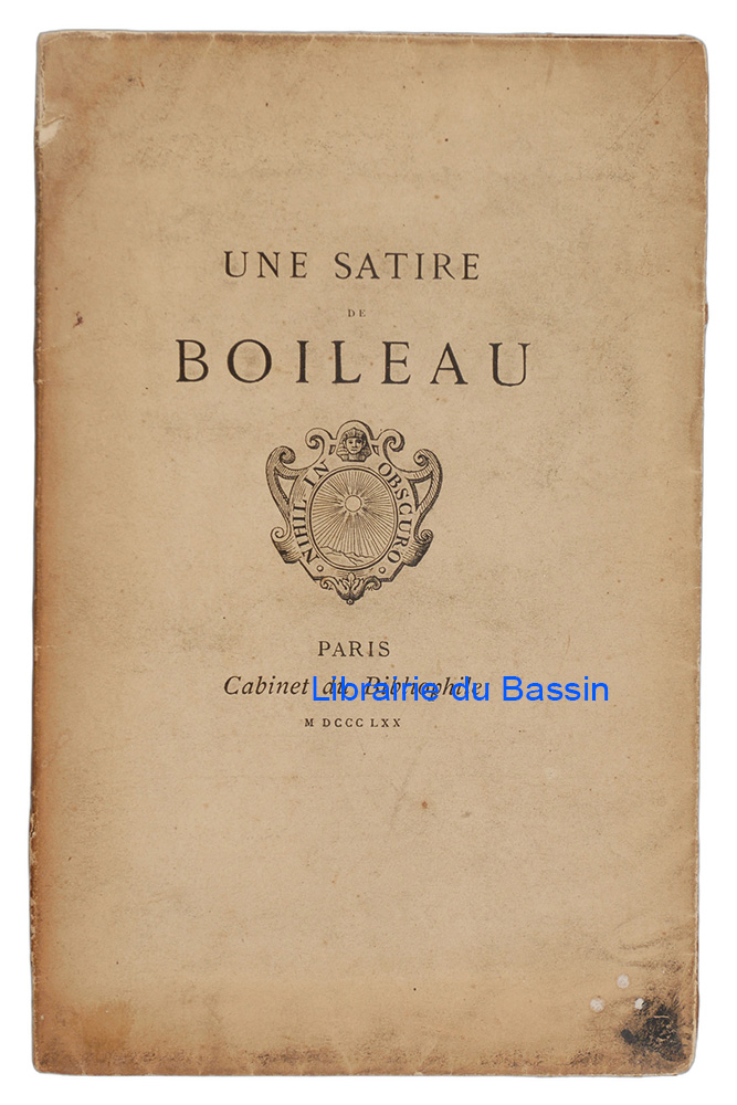 Livre moderne : Une satire inédite de Boileau