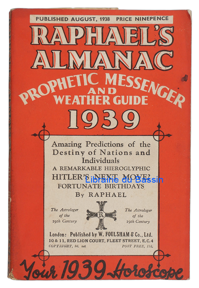 Livre moderne : Raphael's almanac or, the prophetic messenger and weather guide for 1939
