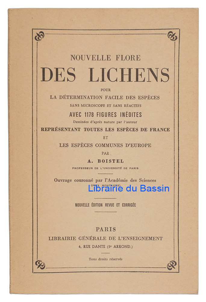Livre moderne : Nouvelle flore des lichens pour la détermination facile des espèces