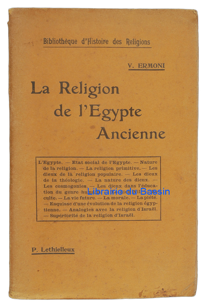 Livre moderne : La religion de l'Égypte ancienne