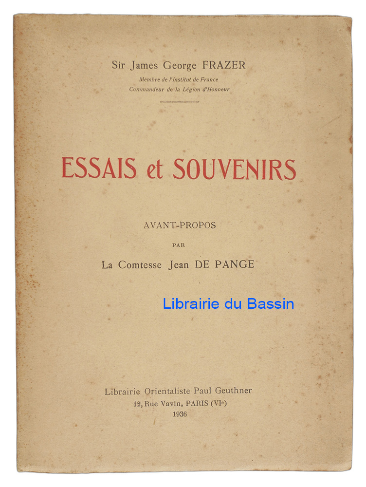 Livre moderne : Essais et souvenirs
