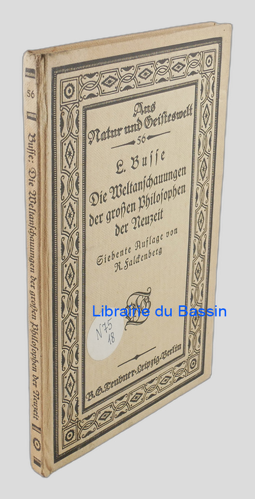 Livre moderne : Die Weltanschauungen der grossen Philosophen der Neuzeit