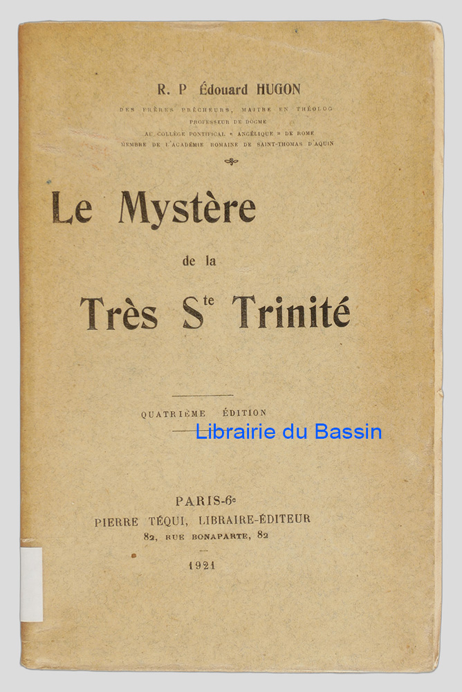 Livre moderne : Le Mystère de la Très Ste Trinité