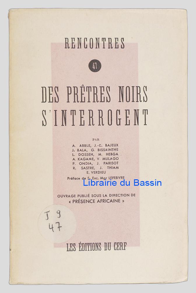 Livre moderne : Des prêtres noirs s'interrogent