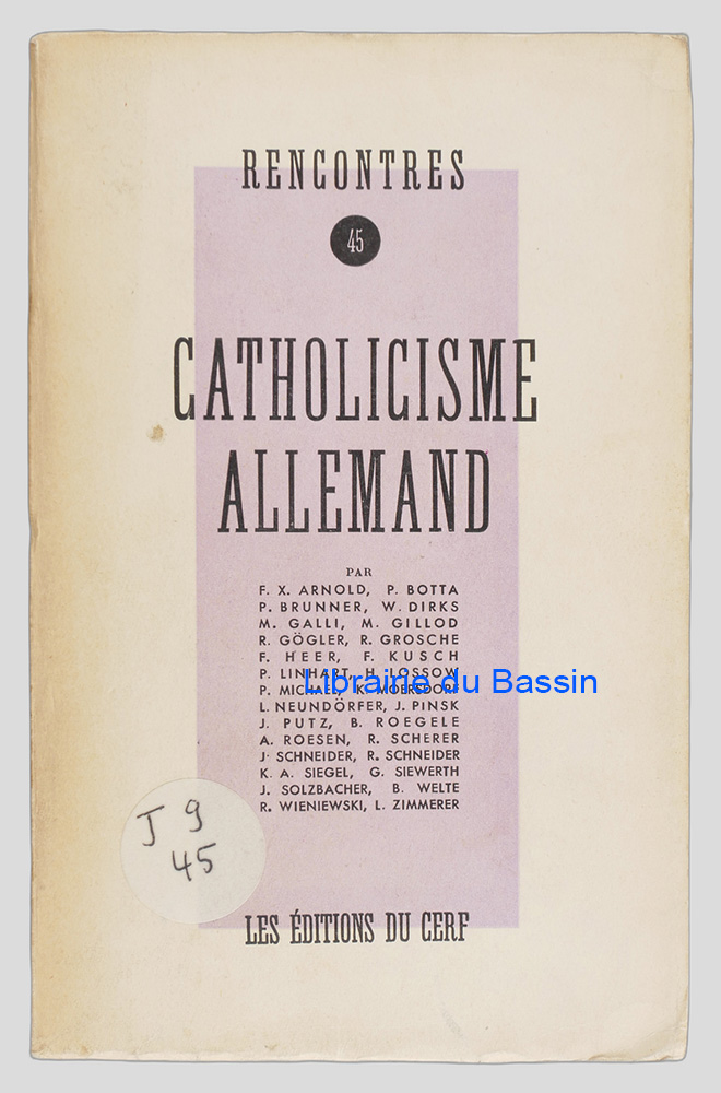 Livre moderne : Catholicisme allemand