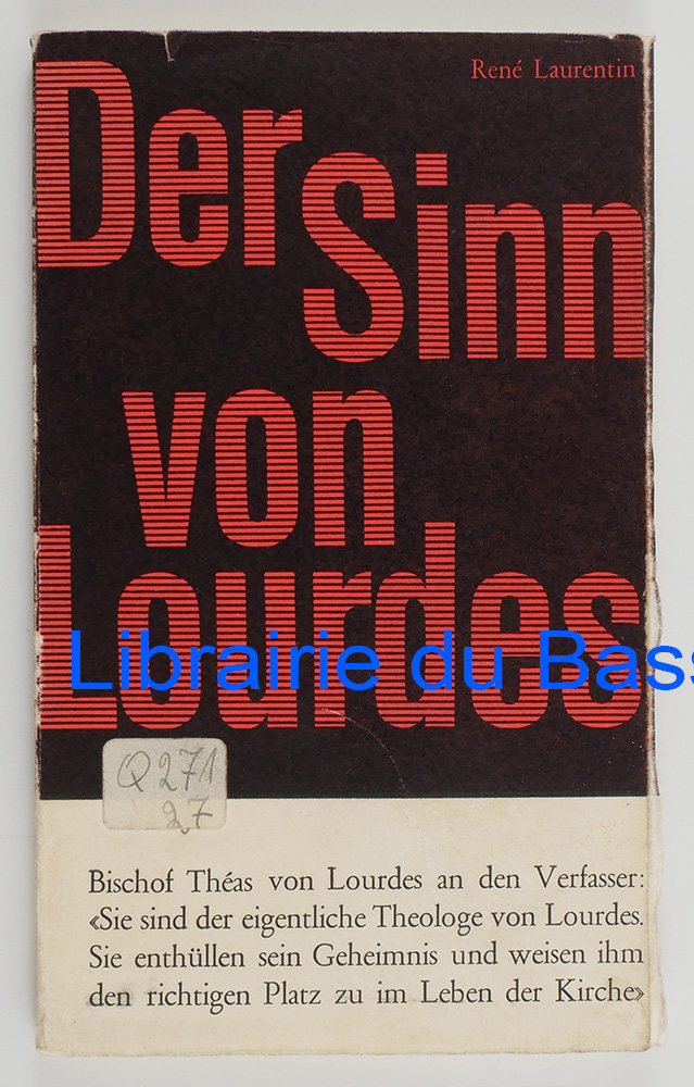 Livre moderne : Der Sinn von Lourdes