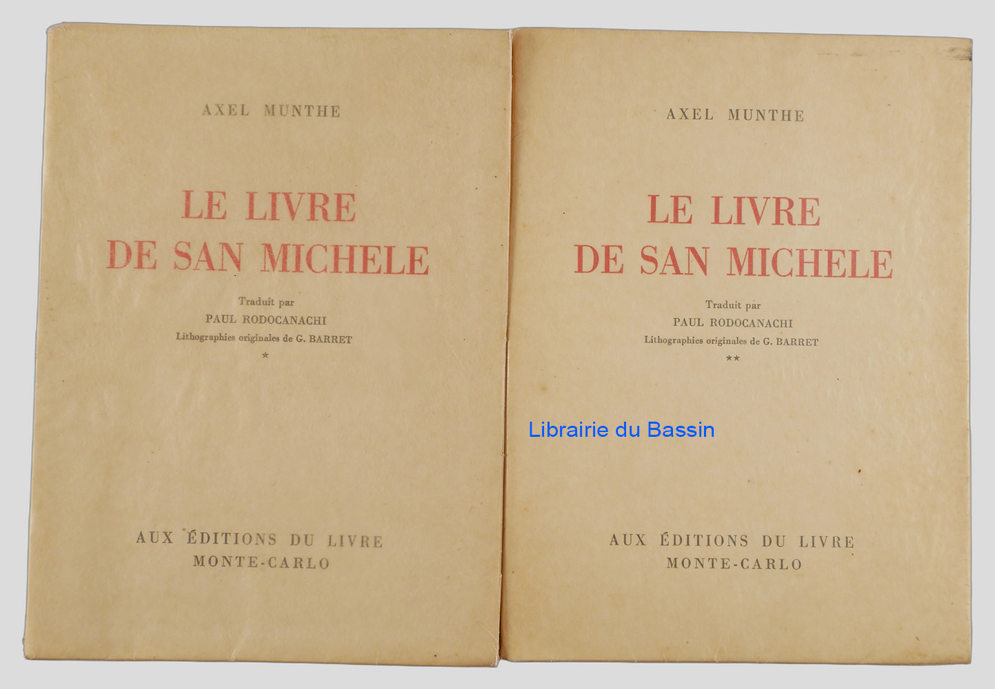 Livre moderne : Le livre de San Michele - Édition originale