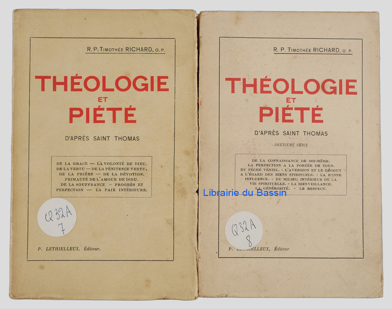 Livre moderne : Théologie et piété d'après Saint Thomas 2 Tomes