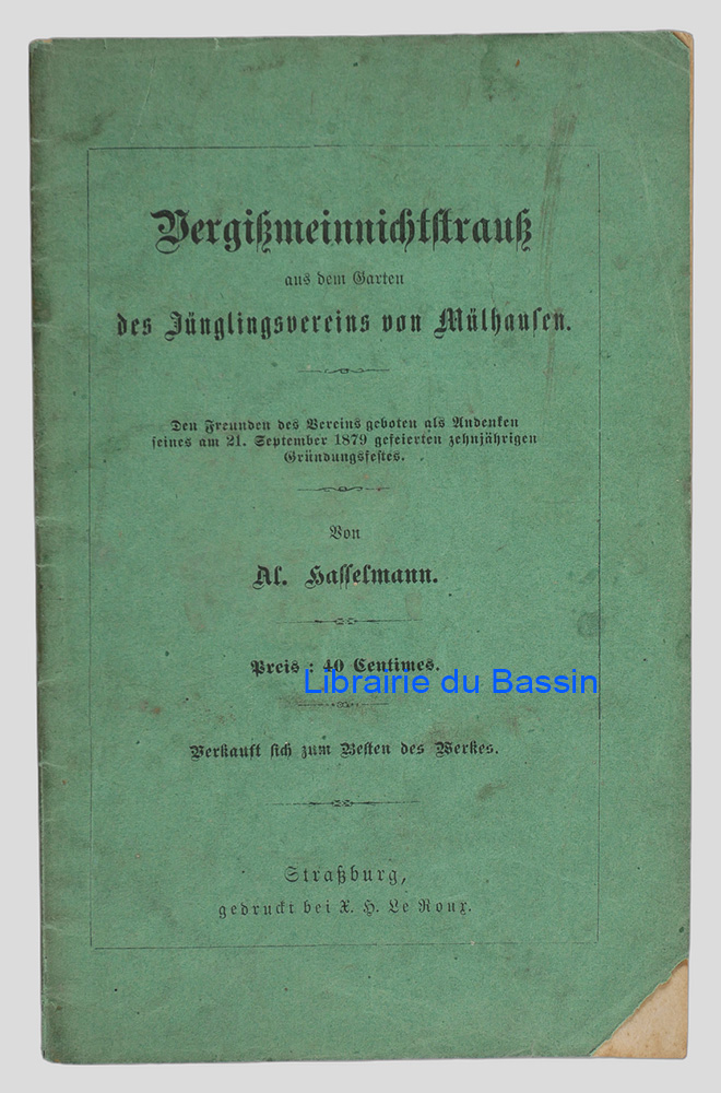 Livre moderne : Vergissmeinnichtstrauss aus dem Garten des Jünglingsvereins von Mülhausen