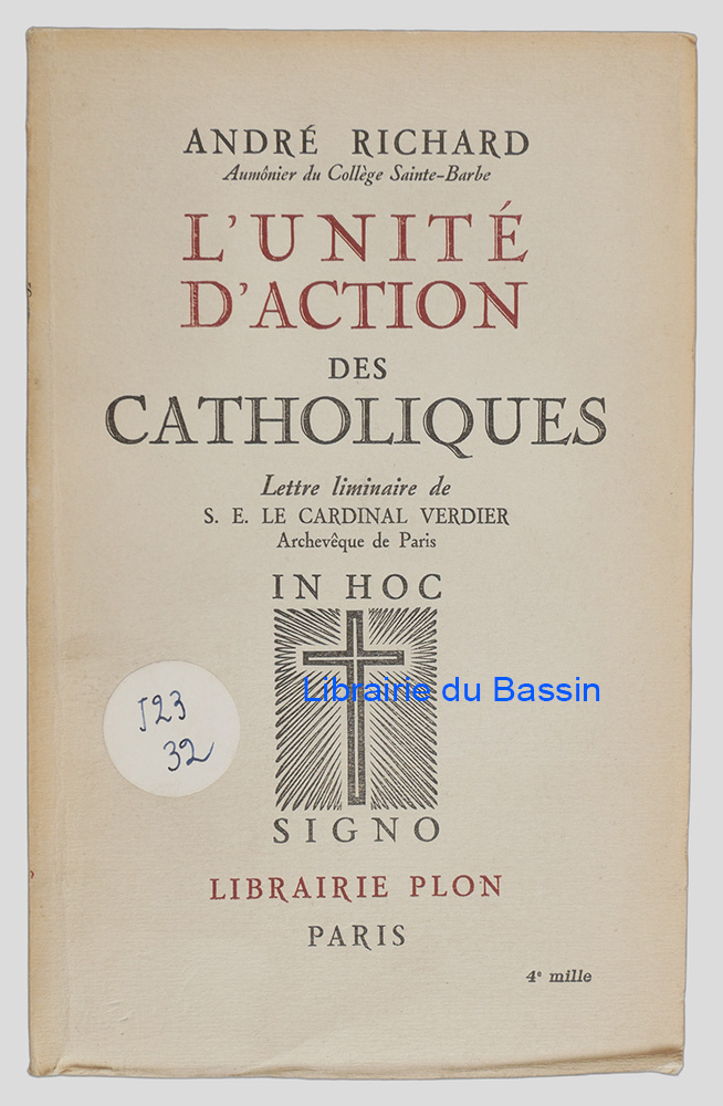 Livre moderne : L'unité d'action des catholiques