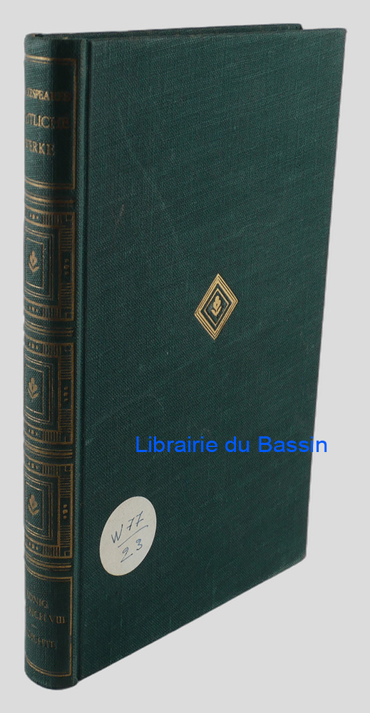 Livre moderne : Shakespeares Dramatische Werke König Heinrich VIII Gedichte