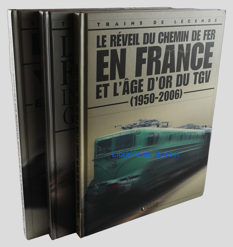 Lot de 3 livres : L'âge d'or de la traction vapeur en France (1900/1950) ET Le chemin de fer italien Inventeur de la grande vitesse 1840-2006 ET Le réveil du chemin de fer en France et l'âge d'or du TGV (1950-2006)