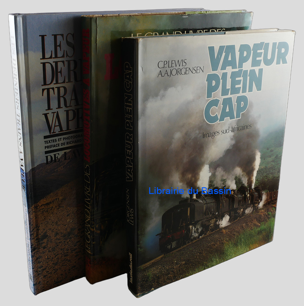 Lot de 3 livres : Les derniers trains à vapeur de l'aventure ET Le grand livre des locomotives à vapeur ET Vapeur plein Cap Images sud-africaines